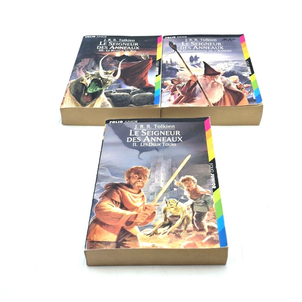 JRR‎ Tolkien Le Seigneur des Anneaux Folio Junior Books Set 1 2 3 French